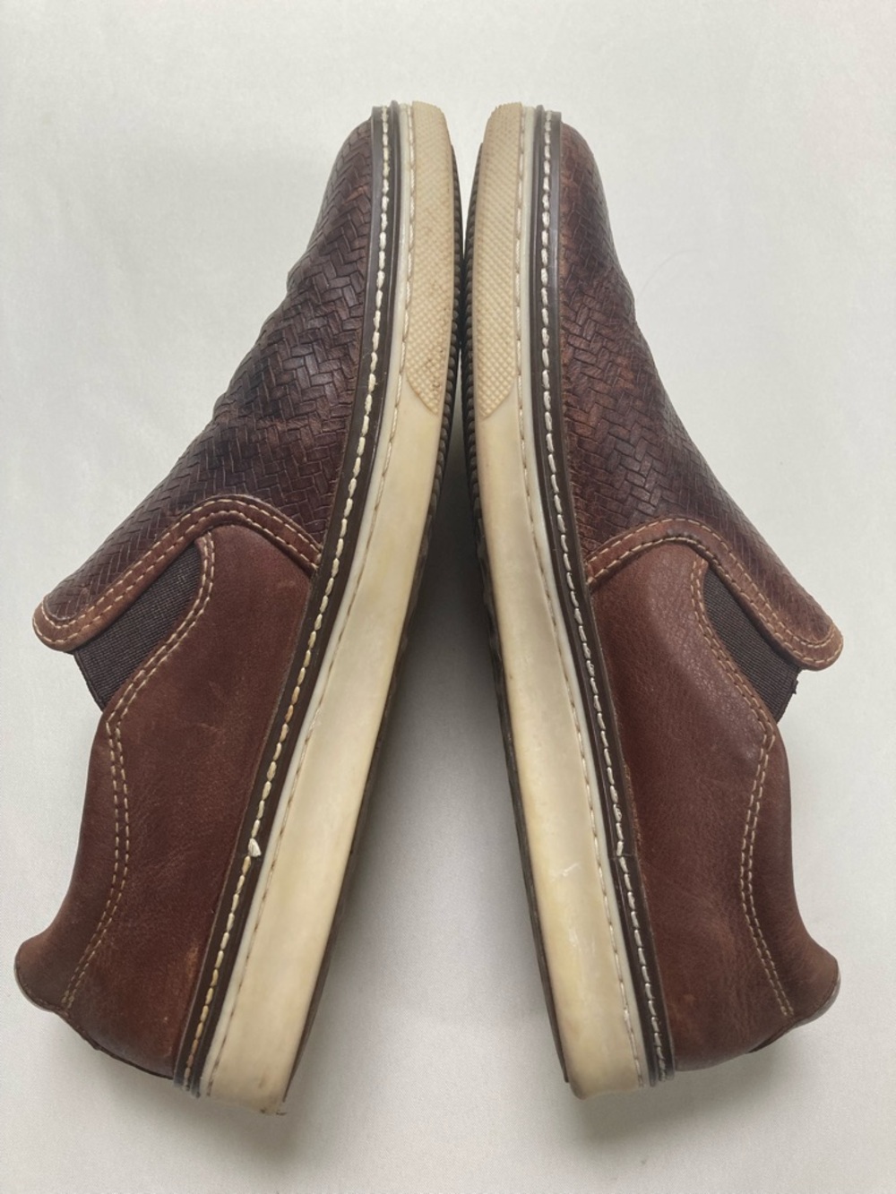 Johnston & Murphy Woven Leather Loafers 8.5 M